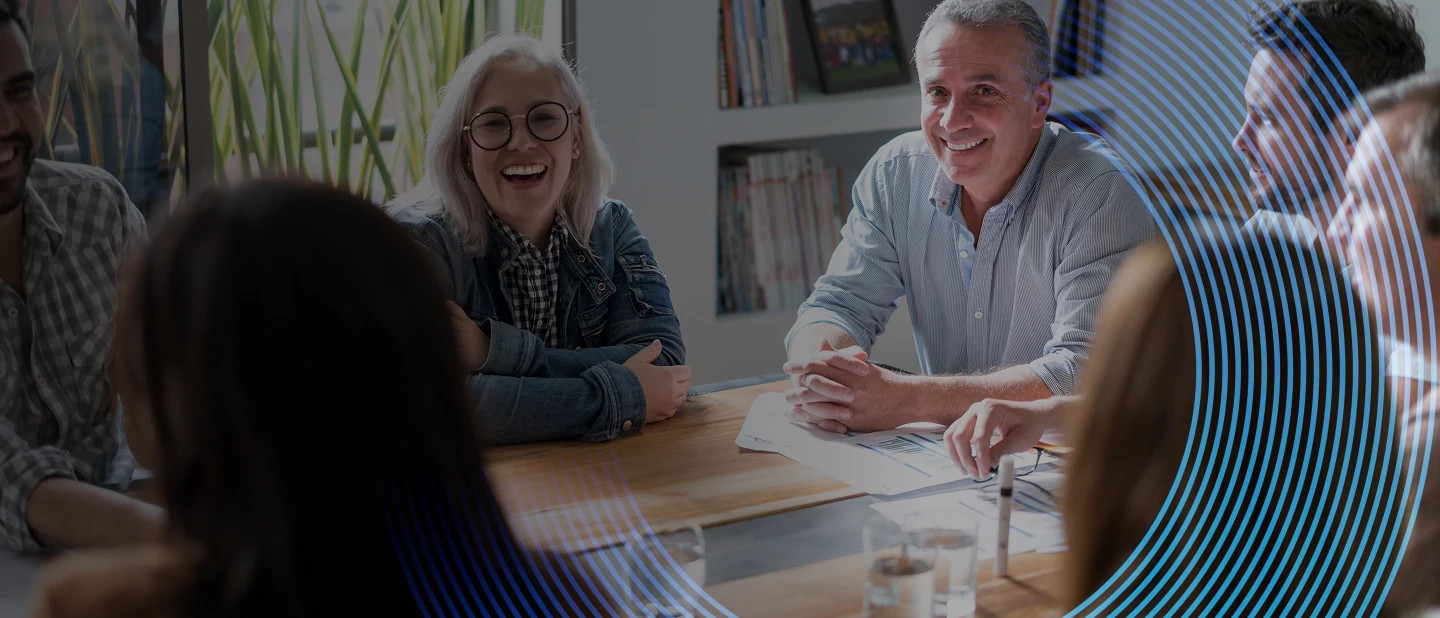 HOA board meeting, illustrating connected property solutions that enhance security and convenience for residential communities