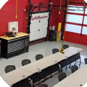 LiftMaster Training Academy classroom setup