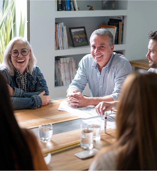 HOA board meeting, illustrating connected property solutions that enhance security and convenience for residential communities