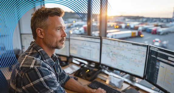 Facility operator monitoring dock activity